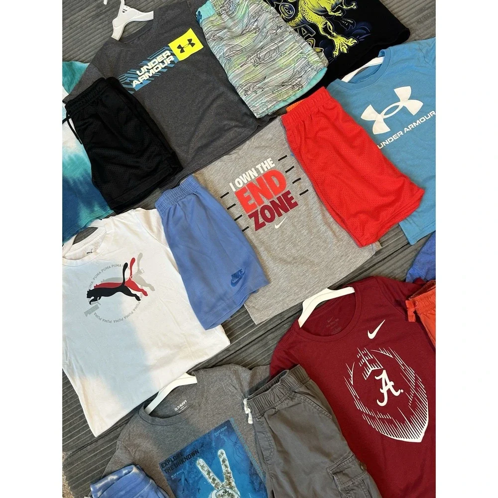Huge Lot Boys Size 6/7 Clothes NEW &EC NIKE Shorts Under ARMOUR Shirt Summer 6 7